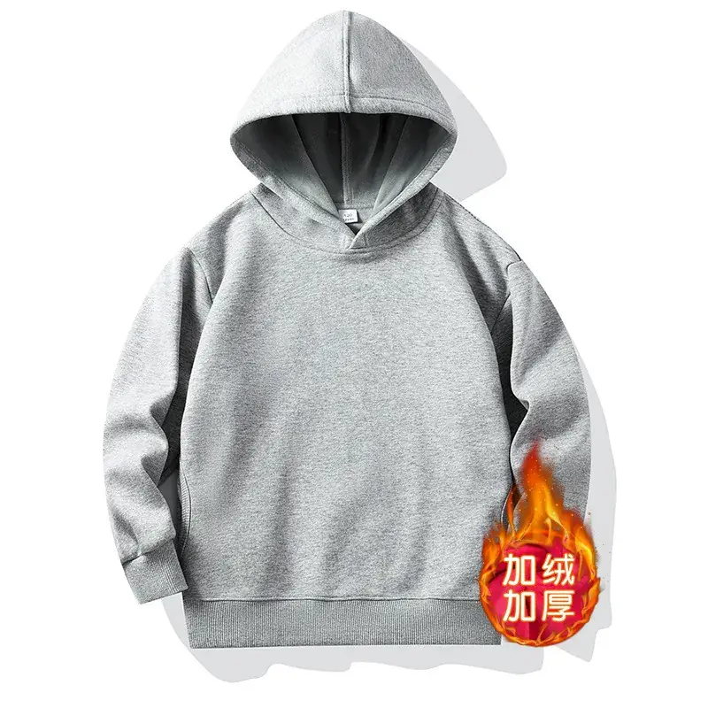 Red Hooded Fleece Lined Hoodie for Kids Boys Girls - Image 4