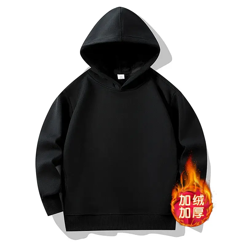 Red Hooded Fleece Lined Hoodie for Kids Boys Girls - Image 5