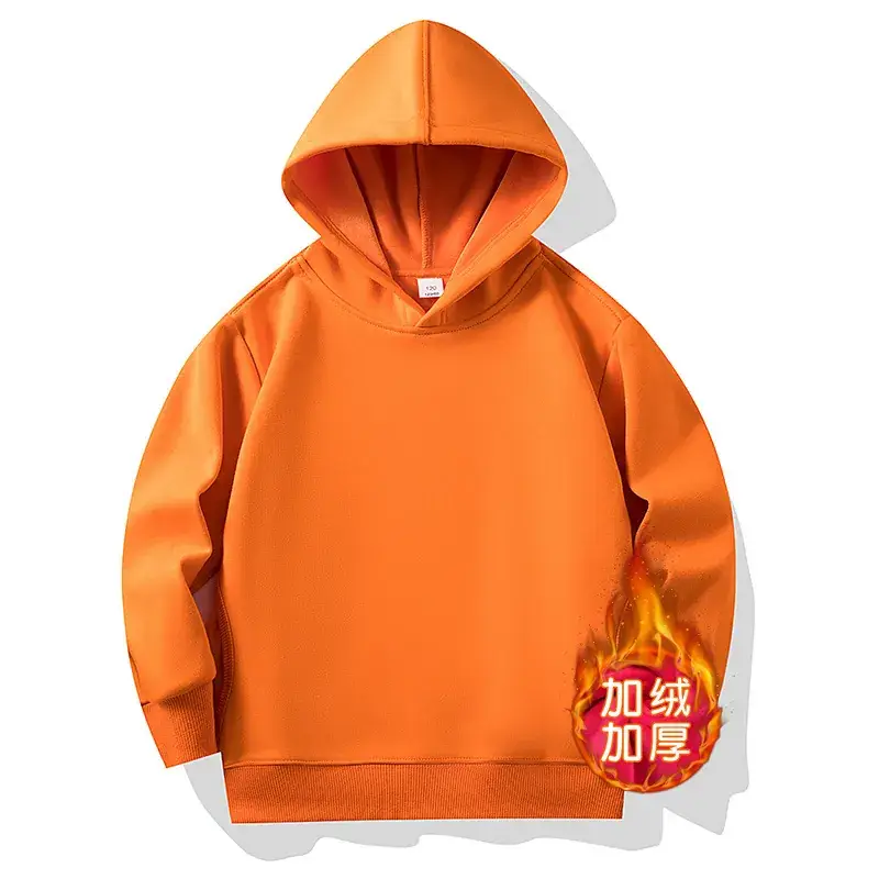 Red Hooded Fleece Lined Hoodie for Kids Boys Girls - Image 7