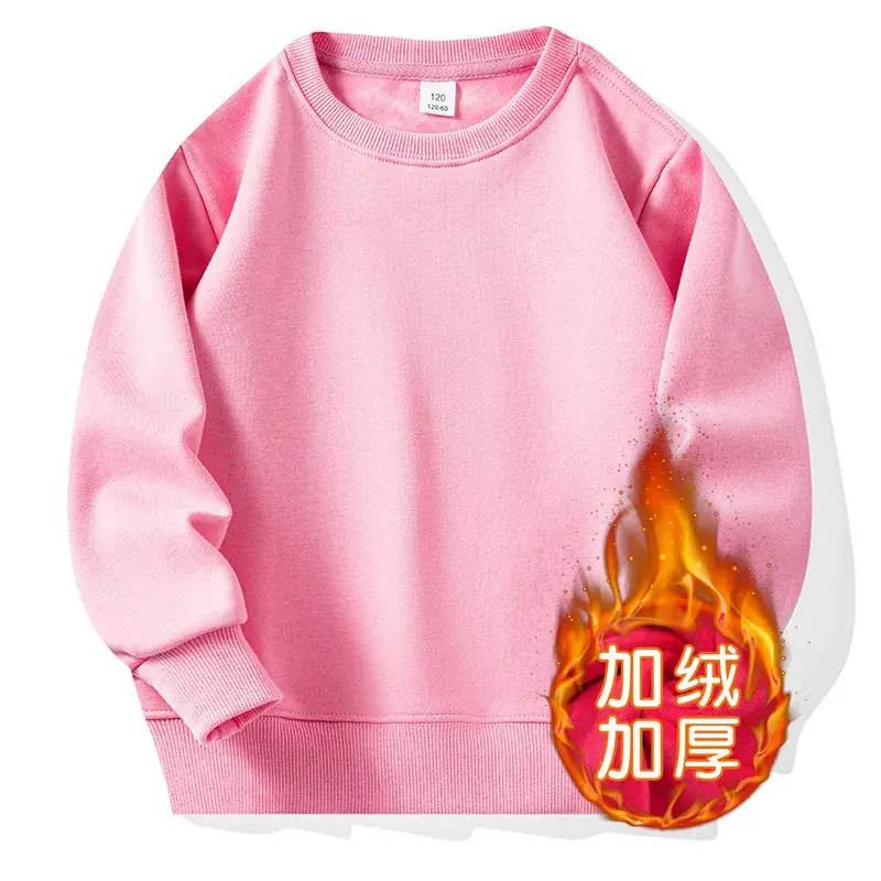 2024 Winter Boys Girls Sweatshirt White Long Sleeve