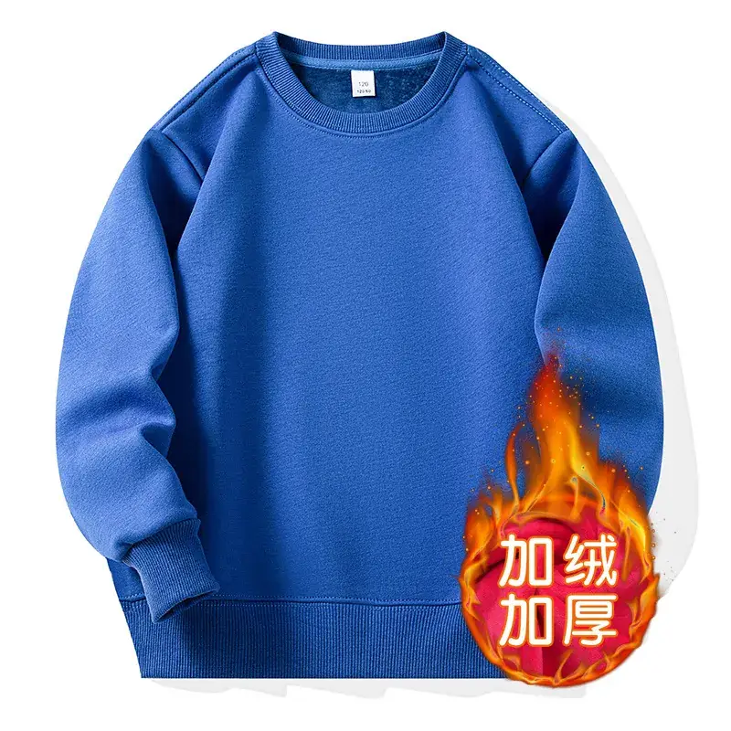 2024 Winter Boys Girls Sweatshirt White Long Sleeve