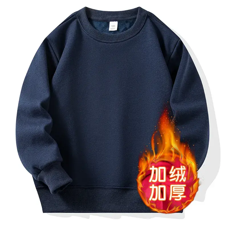 2024 Winter Boys Girls Sweatshirt White Long Sleeve