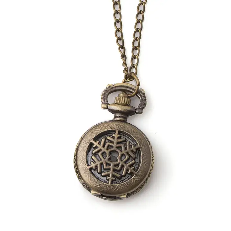 Factory Wholesale Retro Hollow Snowflake Pocket Watch - Image 12