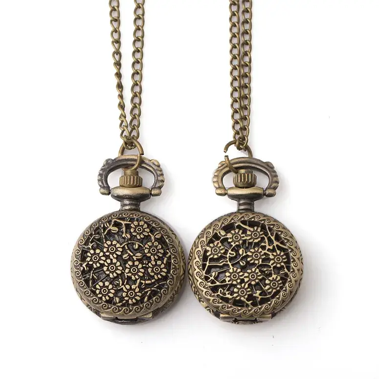 Factory Wholesale Retro Hollow Snowflake Pocket Watch — feature 7