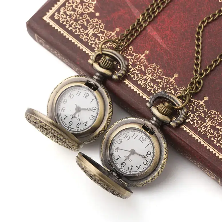 Factory Wholesale Retro Hollow Snowflake Pocket Watch — feature 8