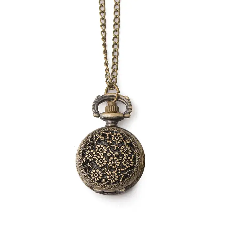 Factory Wholesale Retro Hollow Snowflake Pocket Watch — feature 9