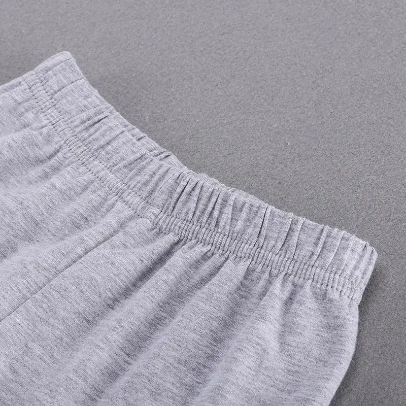 Grey Elastic Waist Infant Suit Triangle T Pants Set - Image 5