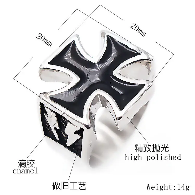 Trending Men's Titanium Steel Ring with Oil Dripping Design