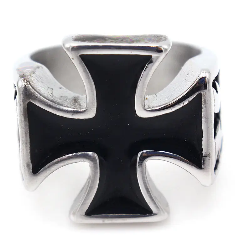 Trending Men's Titanium Steel Ring with Oil Dripping Design