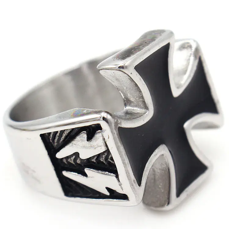 Trending Men's Titanium Steel Ring with Oil Dripping Design