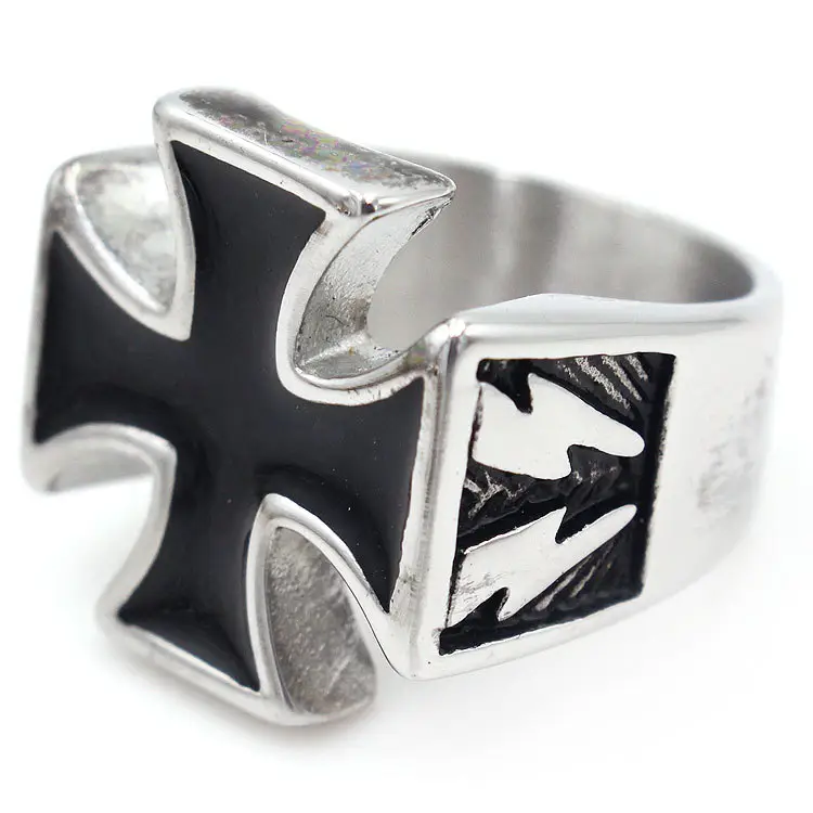Trending Men's Titanium Steel Ring with Oil Dripping Design