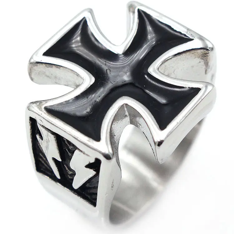 Trending Men's Titanium Steel Ring with Oil Dripping Design — feature 2