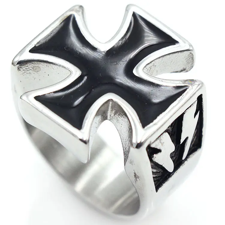 Trending Men's Titanium Steel Ring with Oil Dripping Design — feature 3