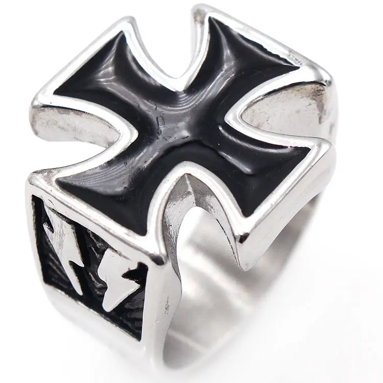 Trending Men's Titanium Steel Ring with Oil Dripping Design — feature 7