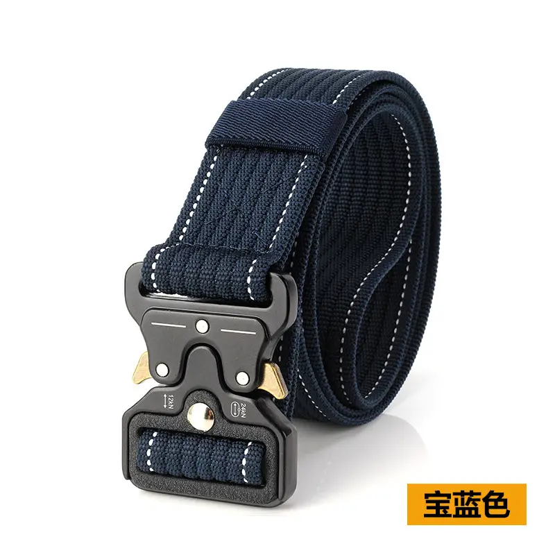 Tactical Blue Nylon Belt 3.8cm Military Fan Men's - Image 6