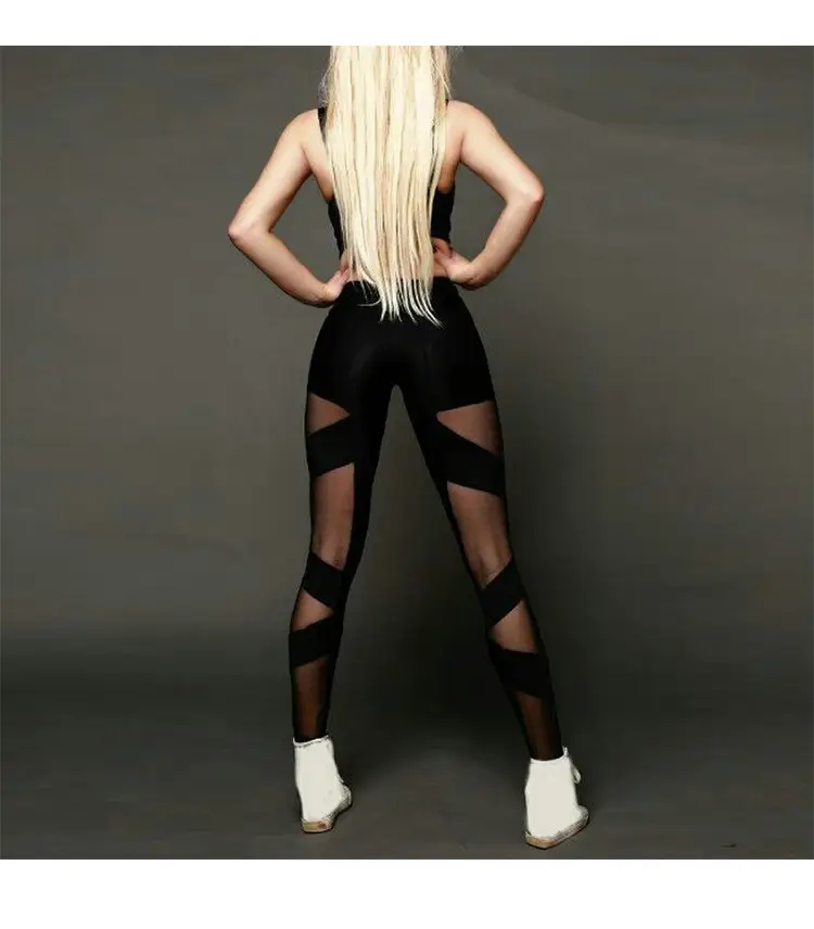 Cross-Border Mesh Splicing Sexy See-Through Leggings — feature 8