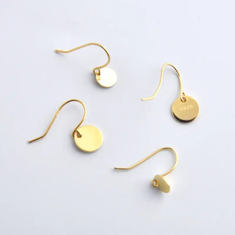 925 Silver European Earrings with American Round Plated Design - Image 4