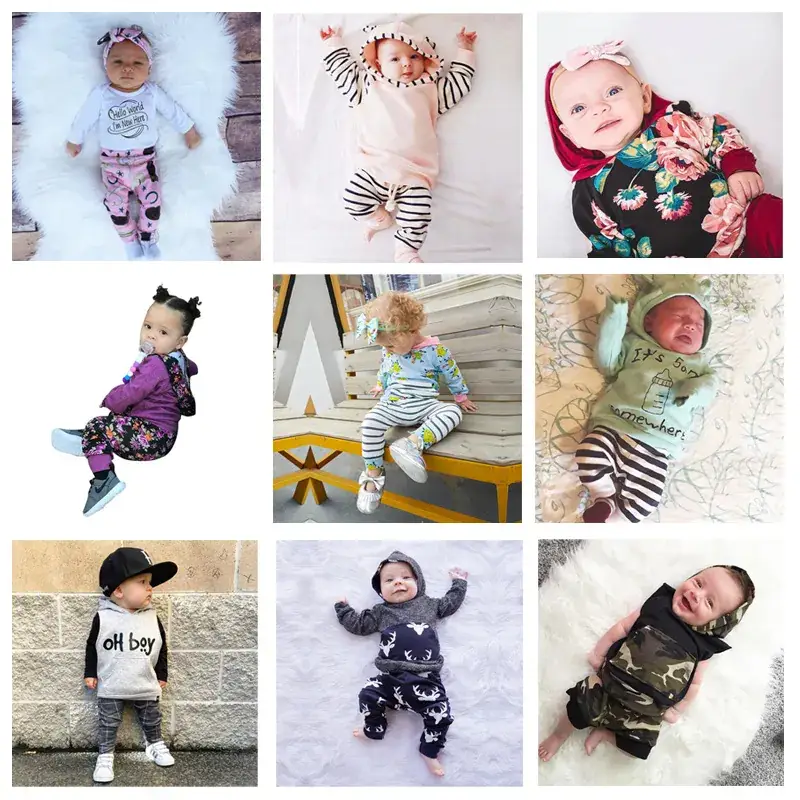 Kids 3-Piece Printed Suit Pink Blue Hat - Image 3