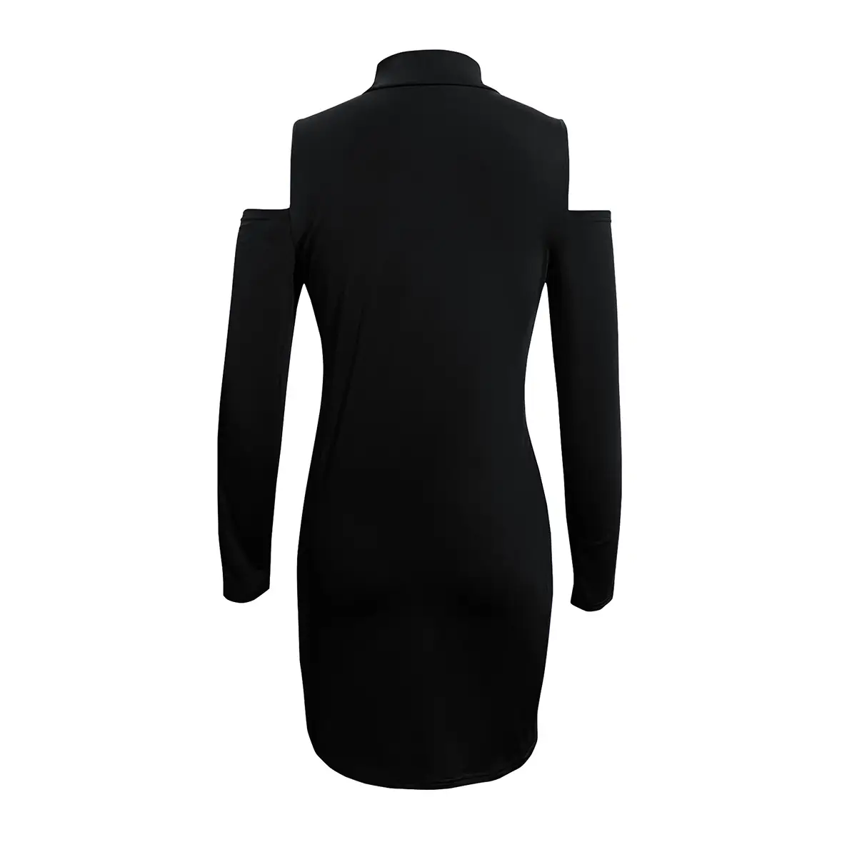 Black Cold Shoulder Long Sleeve Dress for Women — feature 10
