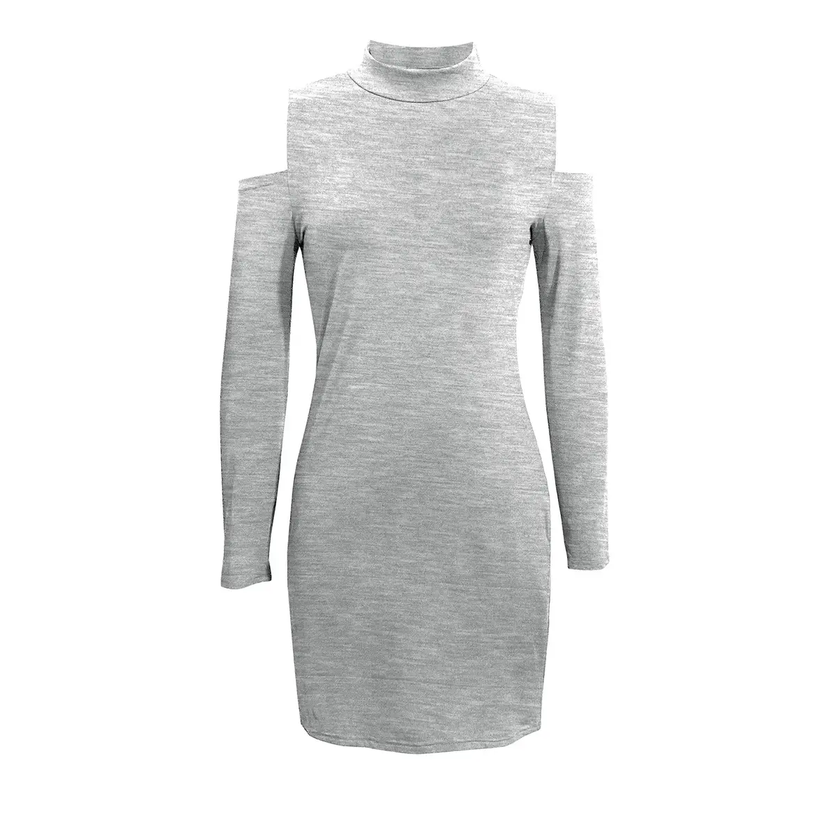Black Cold Shoulder Long Sleeve Dress for Women — feature 14
