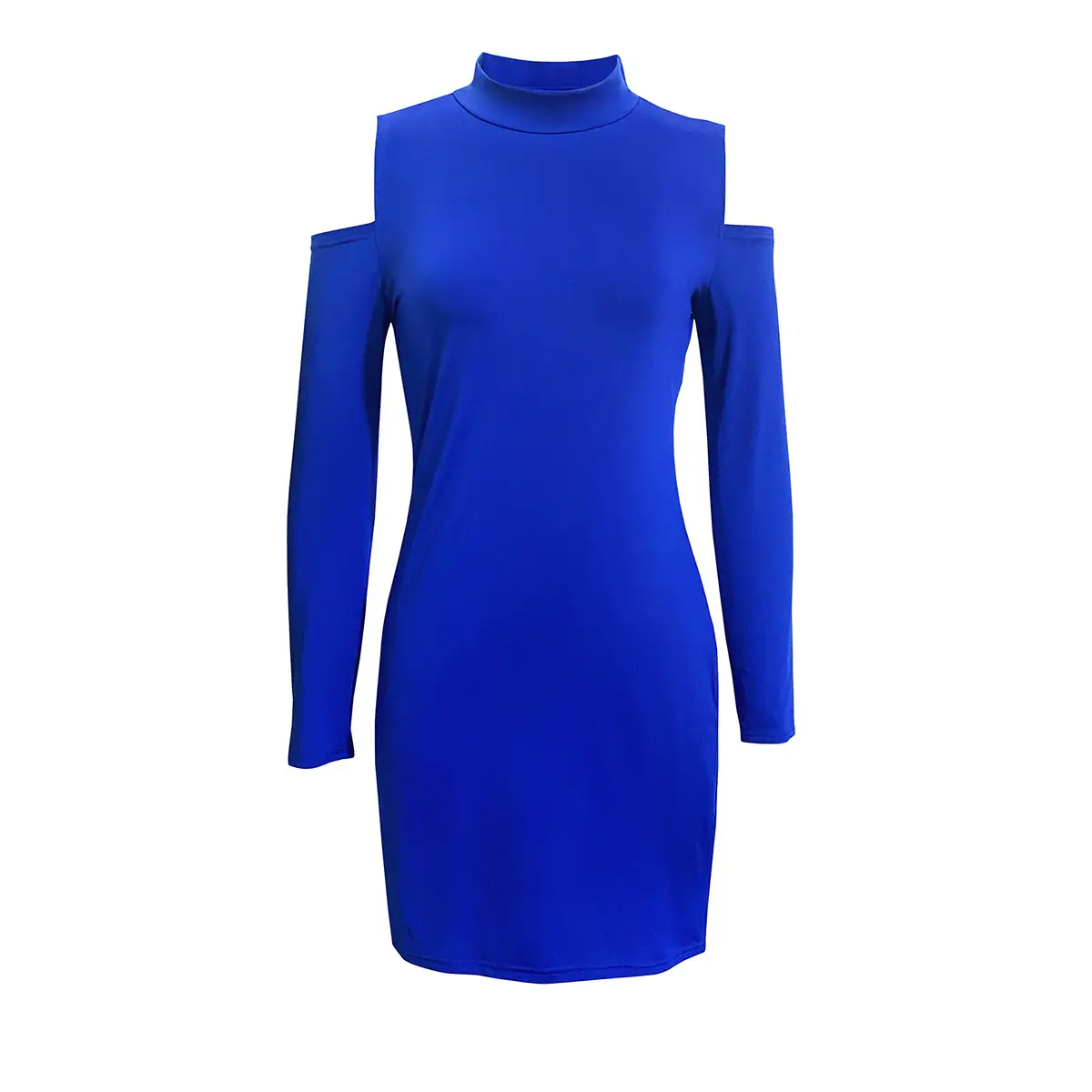 Black Cold Shoulder Long Sleeve Dress for Women — feature 4