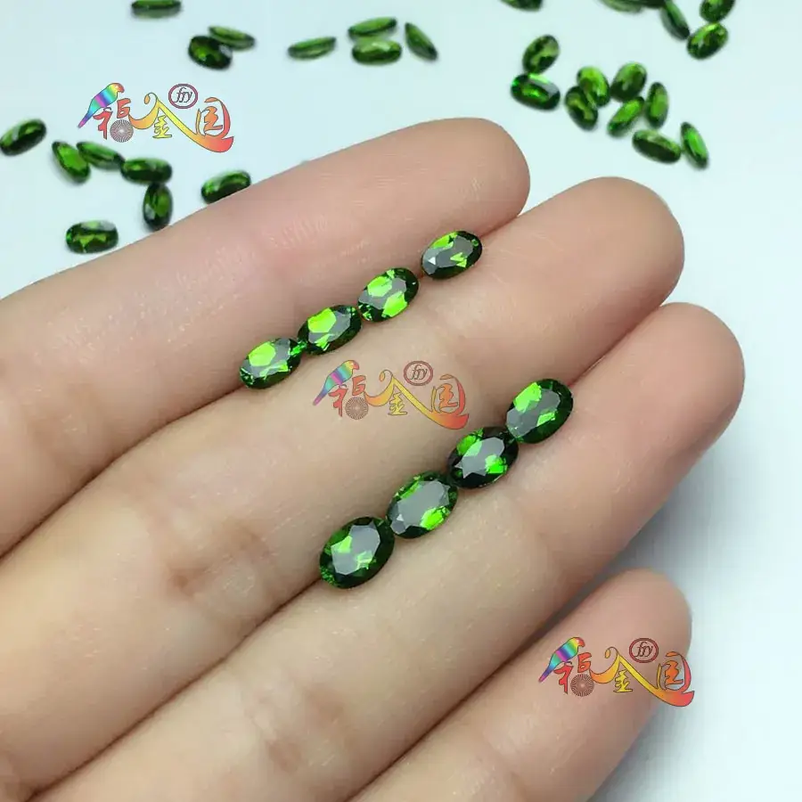 Natural Diopside Bare Stone Ring Surface Full Oval Ice Clear No Impurities - Image 2