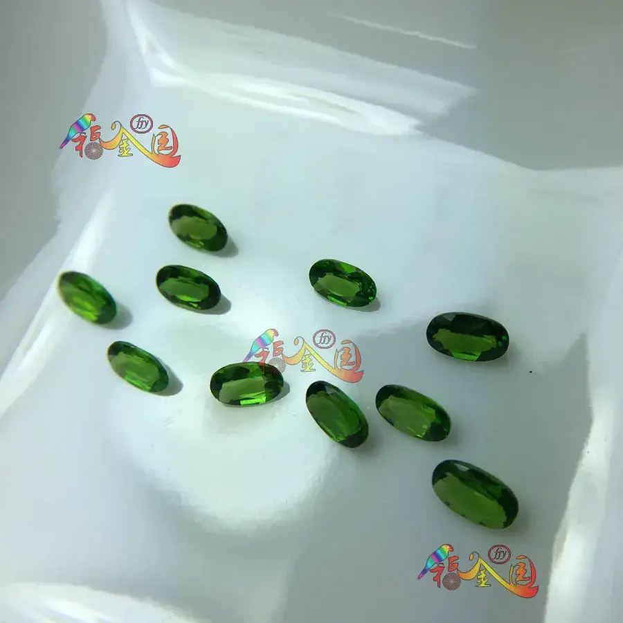 Natural Diopside Bare Stone Ring Surface Full Oval Ice Clear No Impurities - Image 5