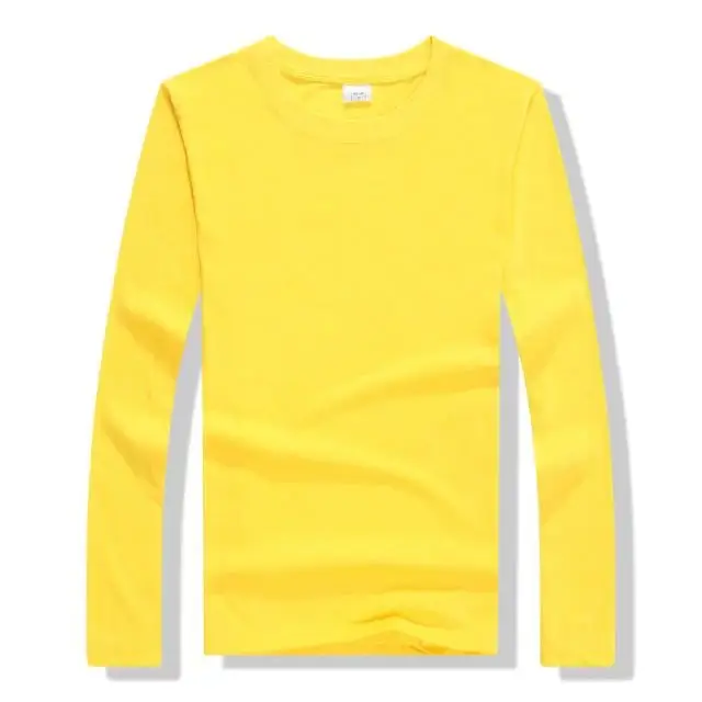 Yellow Long Sleeve T-Shirt with White Sleeves - Image 5