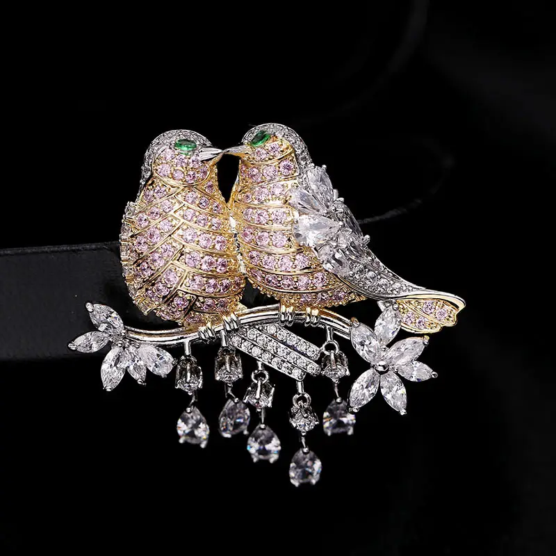 Korean Style Zircon Brooch for Women's Suits - Image 3