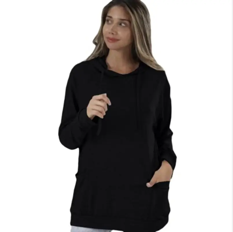 Women's Hooded Flap Pocket Pants Long Sleeve Casual Wear - Image 4