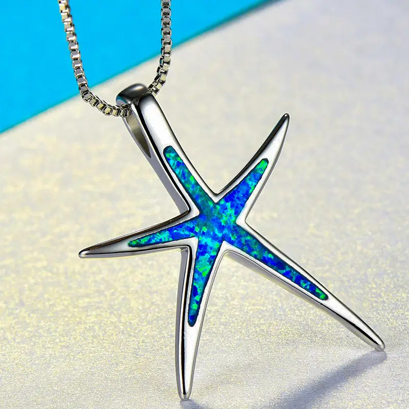 Silver Starfish Clavicle Necklace for Women - Image 6