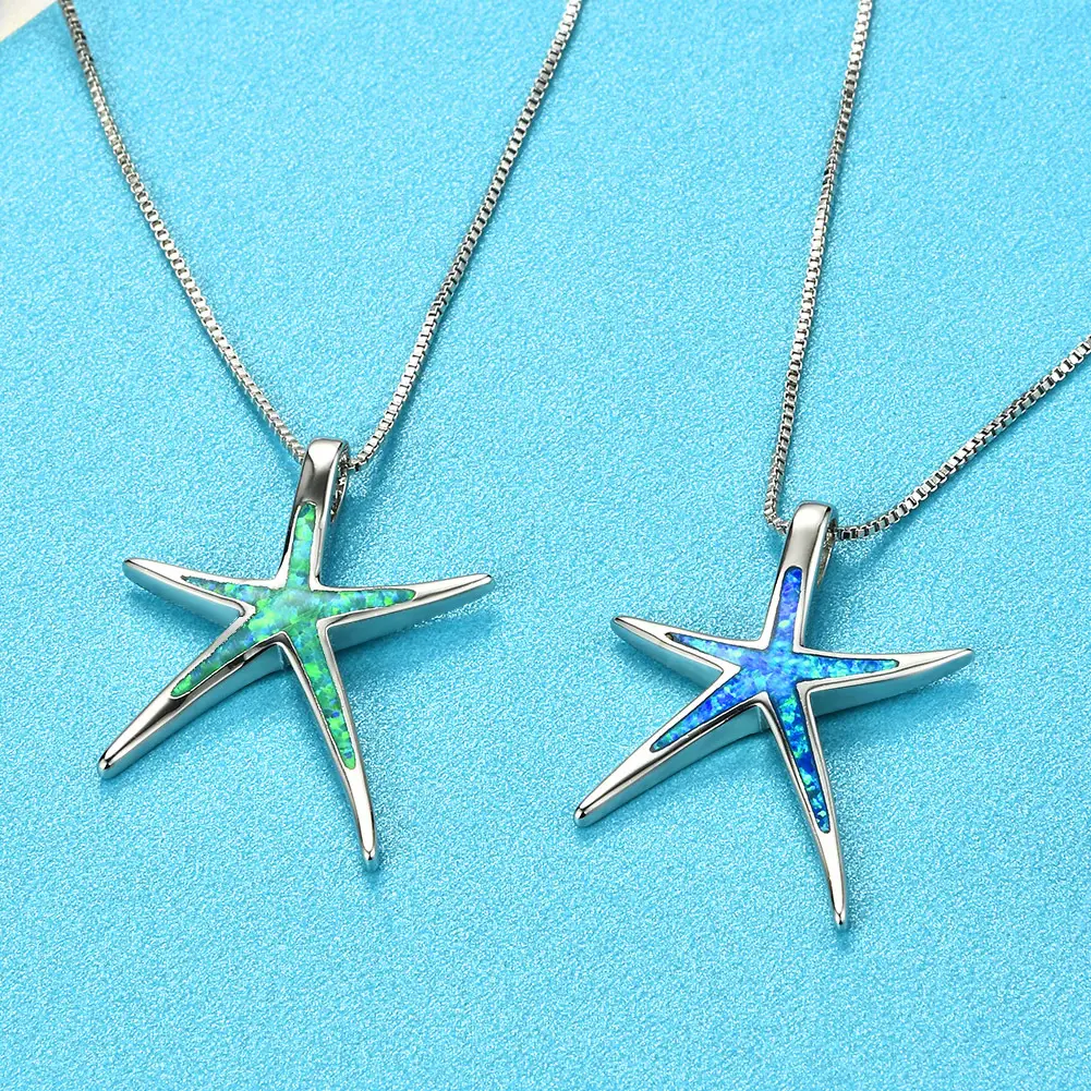 Silver Starfish Clavicle Necklace for Women — feature 4