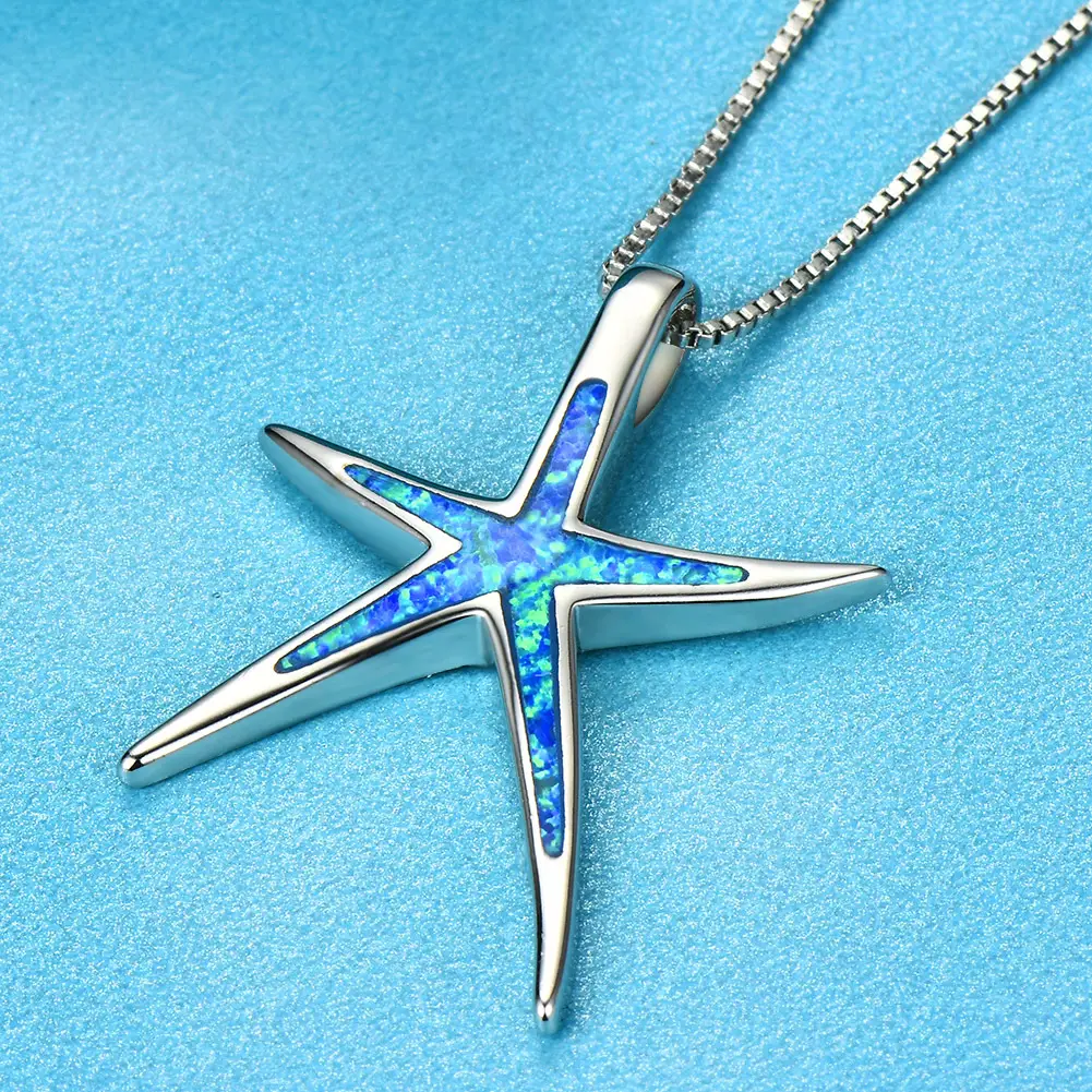 Silver Starfish Clavicle Necklace for Women — feature 5