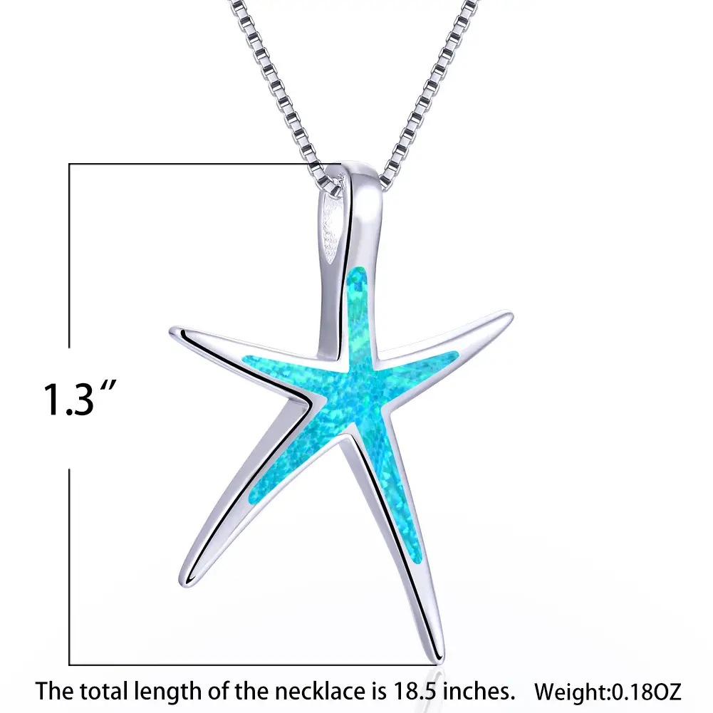 Silver Starfish Clavicle Necklace for Women — feature 6