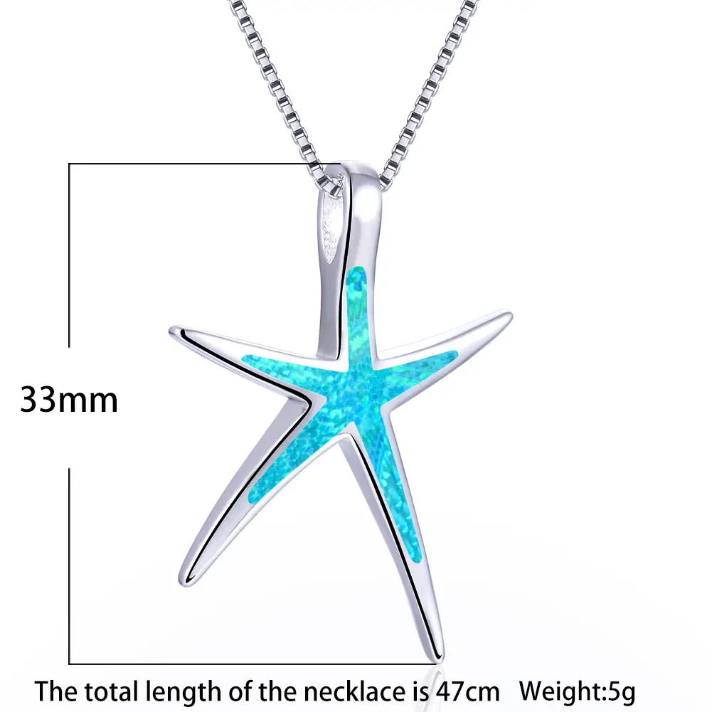 Silver Starfish Clavicle Necklace for Women — feature 7
