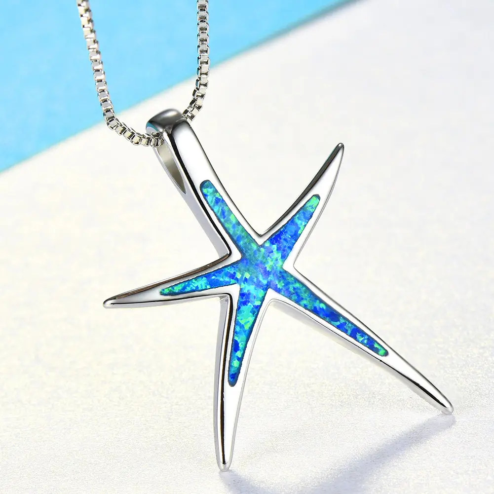 Silver Starfish Clavicle Necklace for Women - Image 3