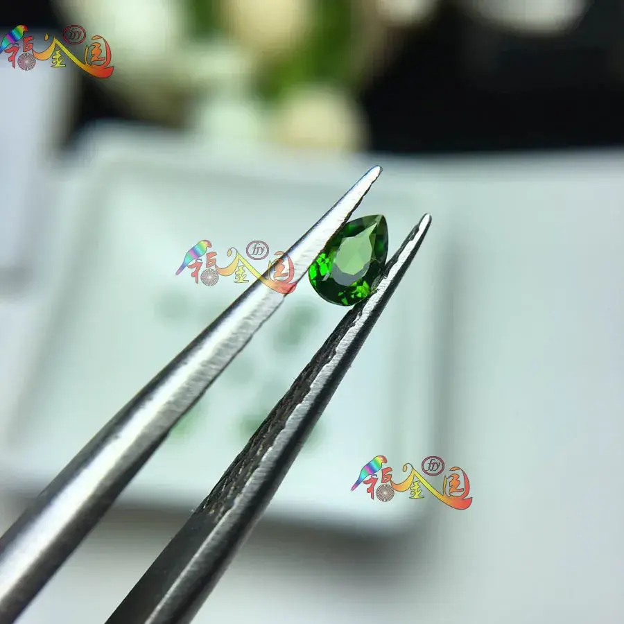 Natural Diopside Bare Stone Rings 3x5 Drop Ice Clear - Image 5