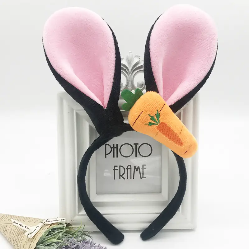 Korean Hair Accessories Judy Rabbit Ears Headband Three-Dimensional Carrot Cute Headdress - Image 9