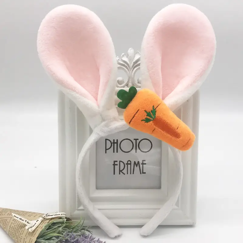 Korean Hair Accessories Judy Rabbit Ears Headband Three-Dimensional Carrot Cute Headdress - Image 3