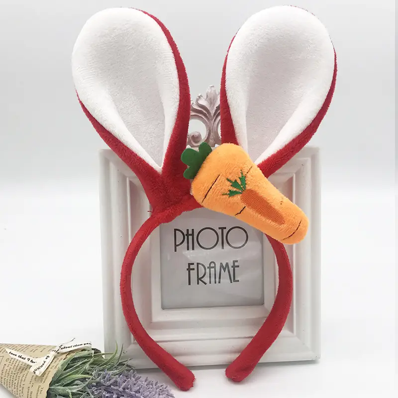 Korean Hair Accessories Judy Rabbit Ears Headband Three-Dimensional Carrot Cute Headdress - Image 7