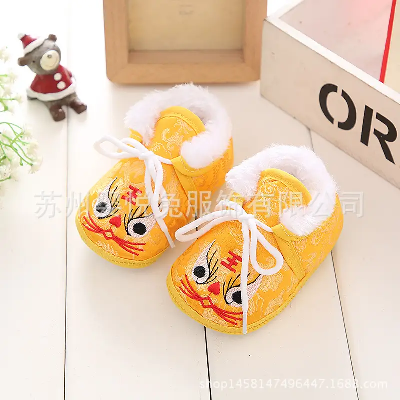 Factory Wholesale Red Baby Tiger Shoes for Boys Girls Winter