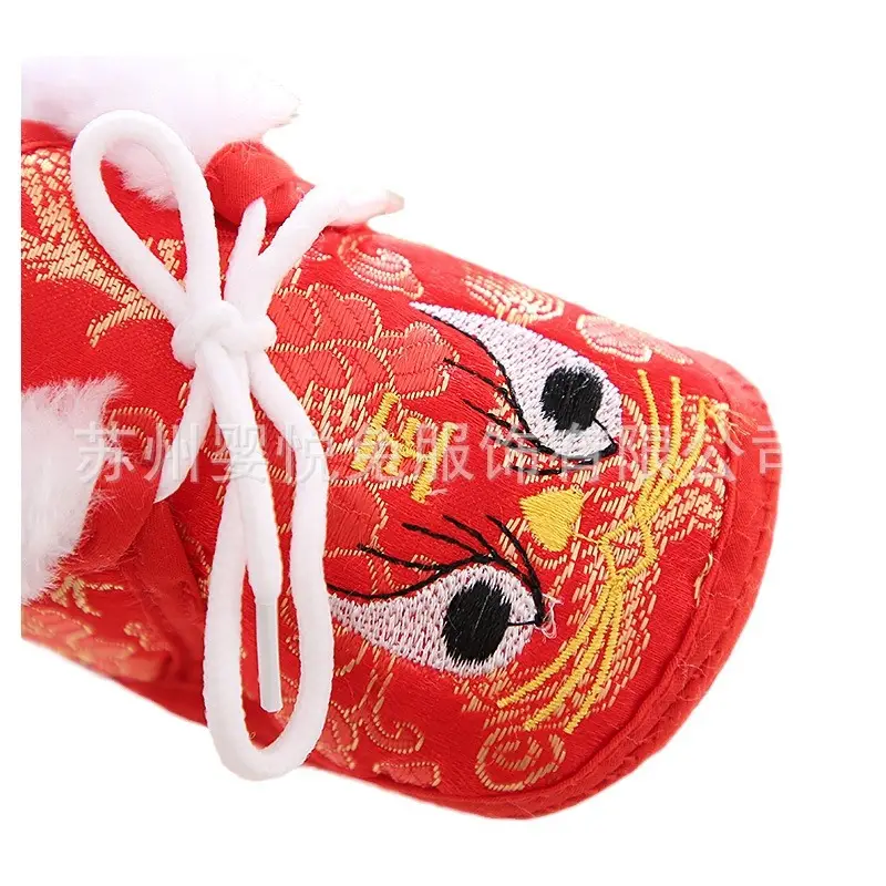 Factory Wholesale Red Baby Tiger Shoes for Boys Girls Winter