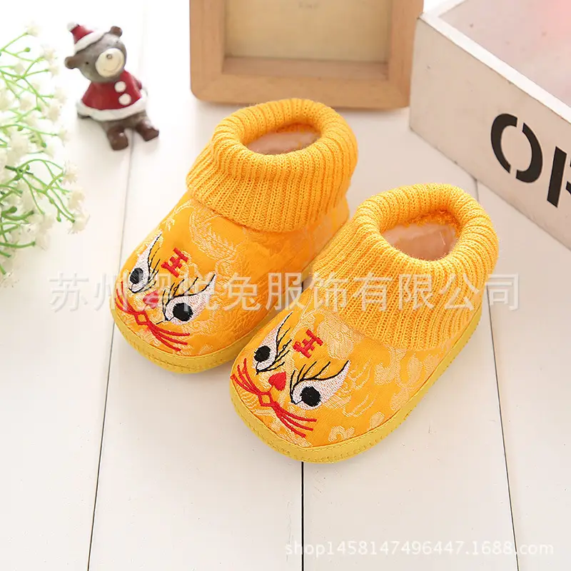 Factory Wholesale Red Baby Tiger Shoes for Boys Girls Winter