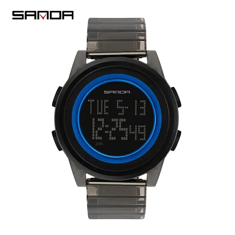 Sanda Men's Digital Watch Black 12:48