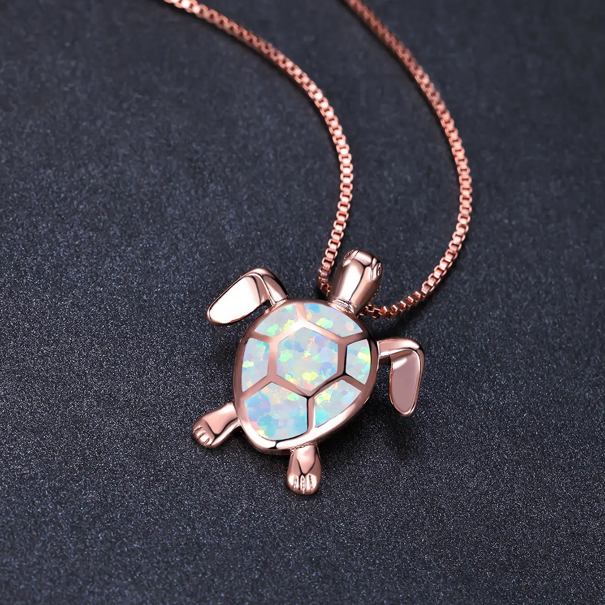 Turtle Pendant Necklace with Heart of the Ocean Design