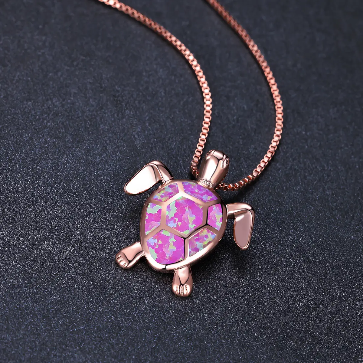 Turtle Pendant Necklace with Heart of the Ocean Design