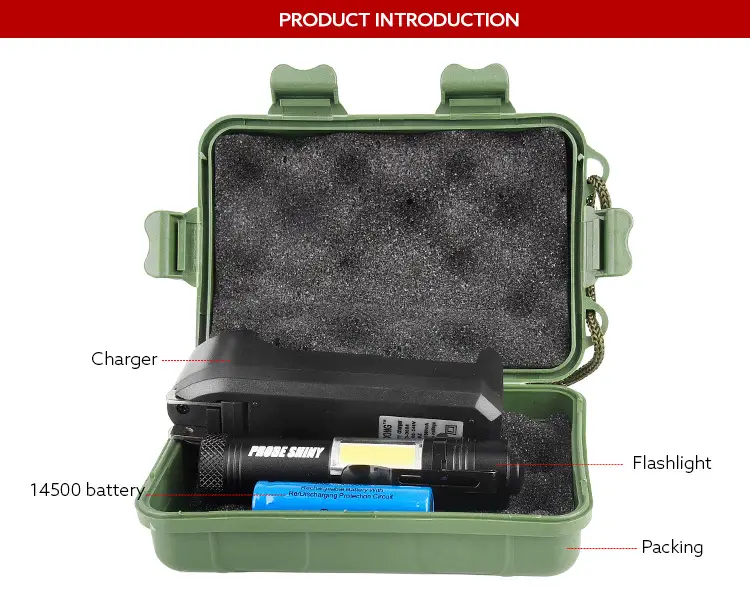 Factory Wholesale COB Pocket Flashlight Green Digital Scale — feature 5