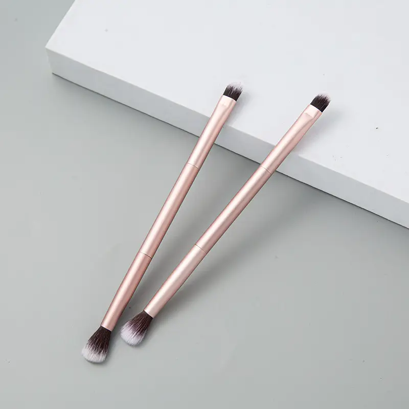 Rose Gold Makeup Brush Single Double Headed Eye Shadow Brush - Image 4