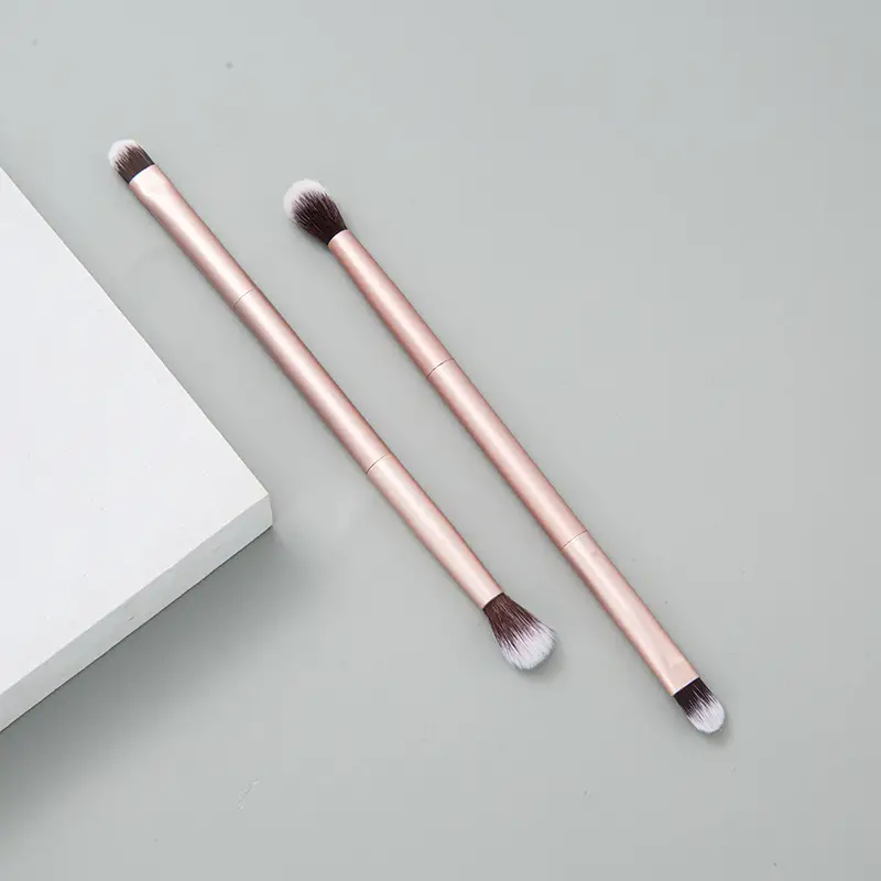 Rose Gold Makeup Brush Single Double Headed Eye Shadow Brush - Image 5