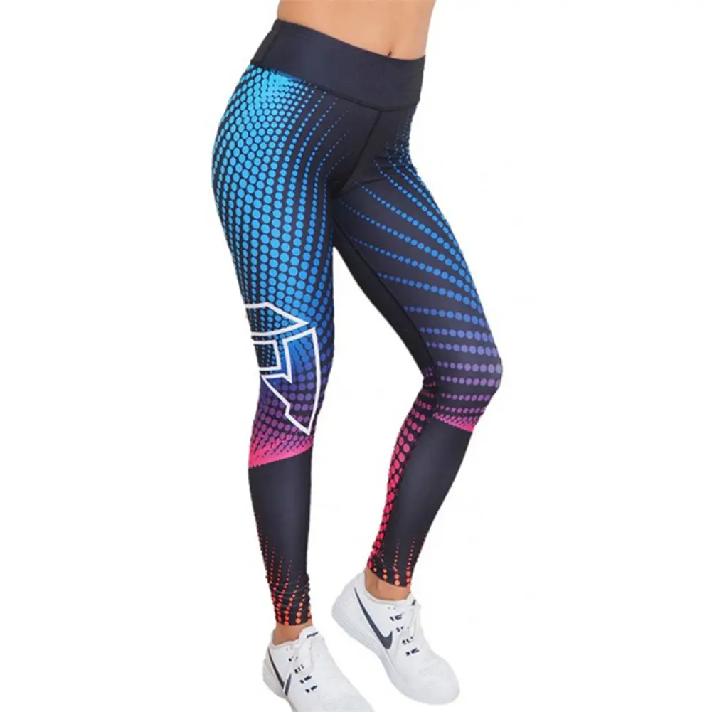 Women's 3D Printed Wave Point Yoga Pants Sports Wear - Image 5